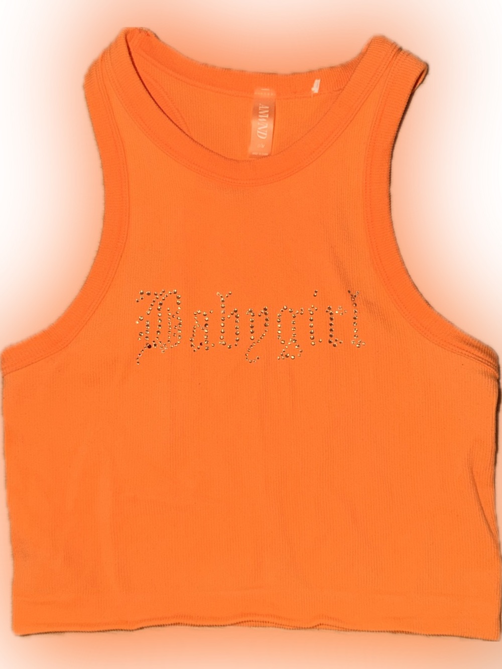 Babygirl Orange Ribbed Tank Top